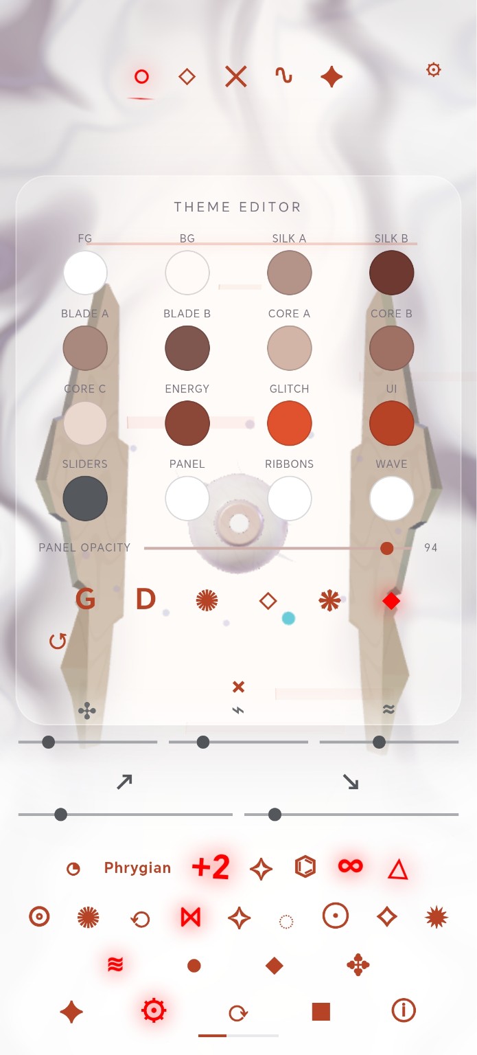CREATURIA — Theme editor