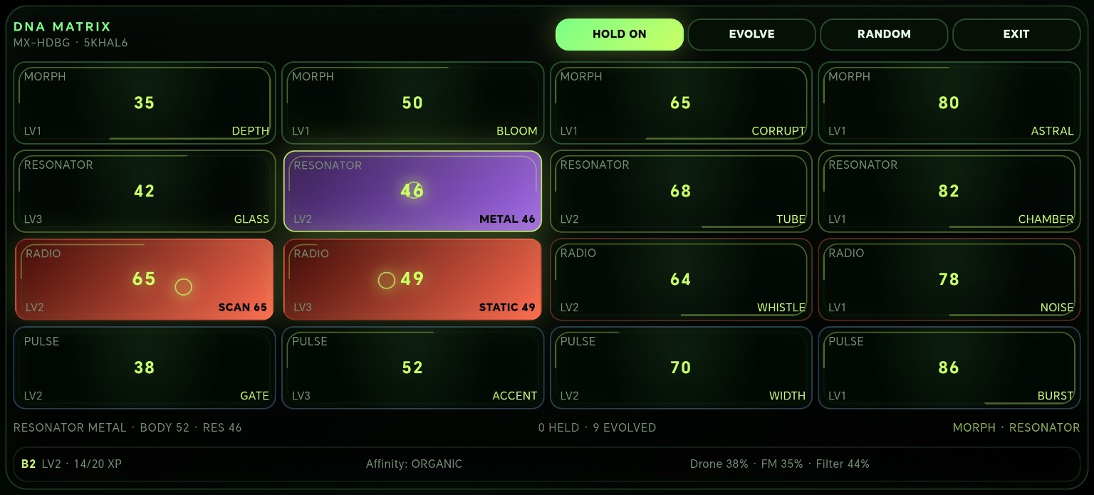 Reactor Drift X — DNA matrix